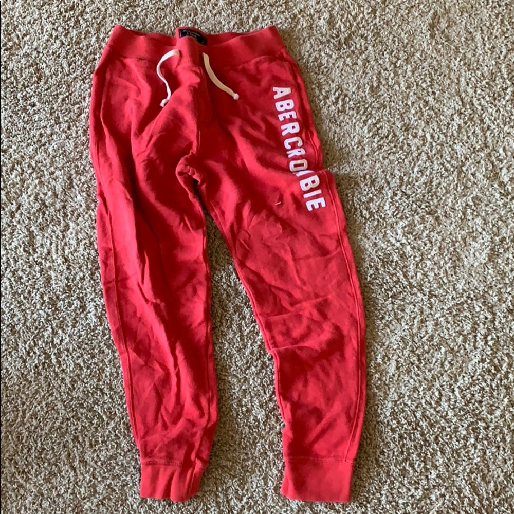 Red Abercrombie Jogger Sweatpants Adult Small
